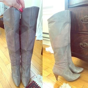 Sigerson Morrison Belle grey over-the-knee boots